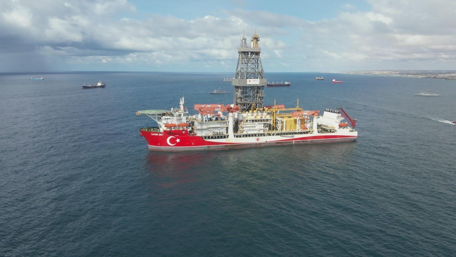Photo: The Çağrı Bey drillship conducting offshore exploration in Somali waters. Credit: SONNA.